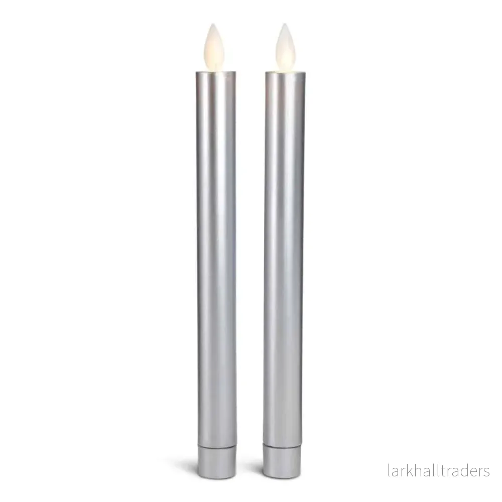 LED kronljus plast - 2 st. - 22,2 cm - med 3D-låga - (flera färger) - Bild 2