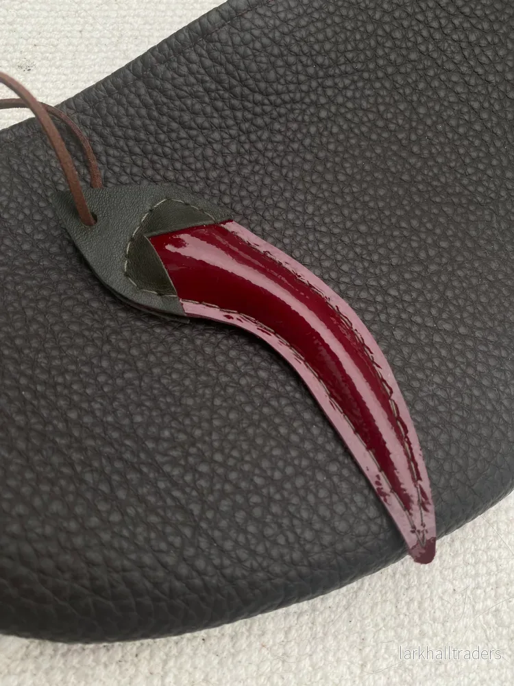 Nyckelring, Väskberlock chilli i italienskt läder Nyckelring, Väskberlock chilli i italienskt läder