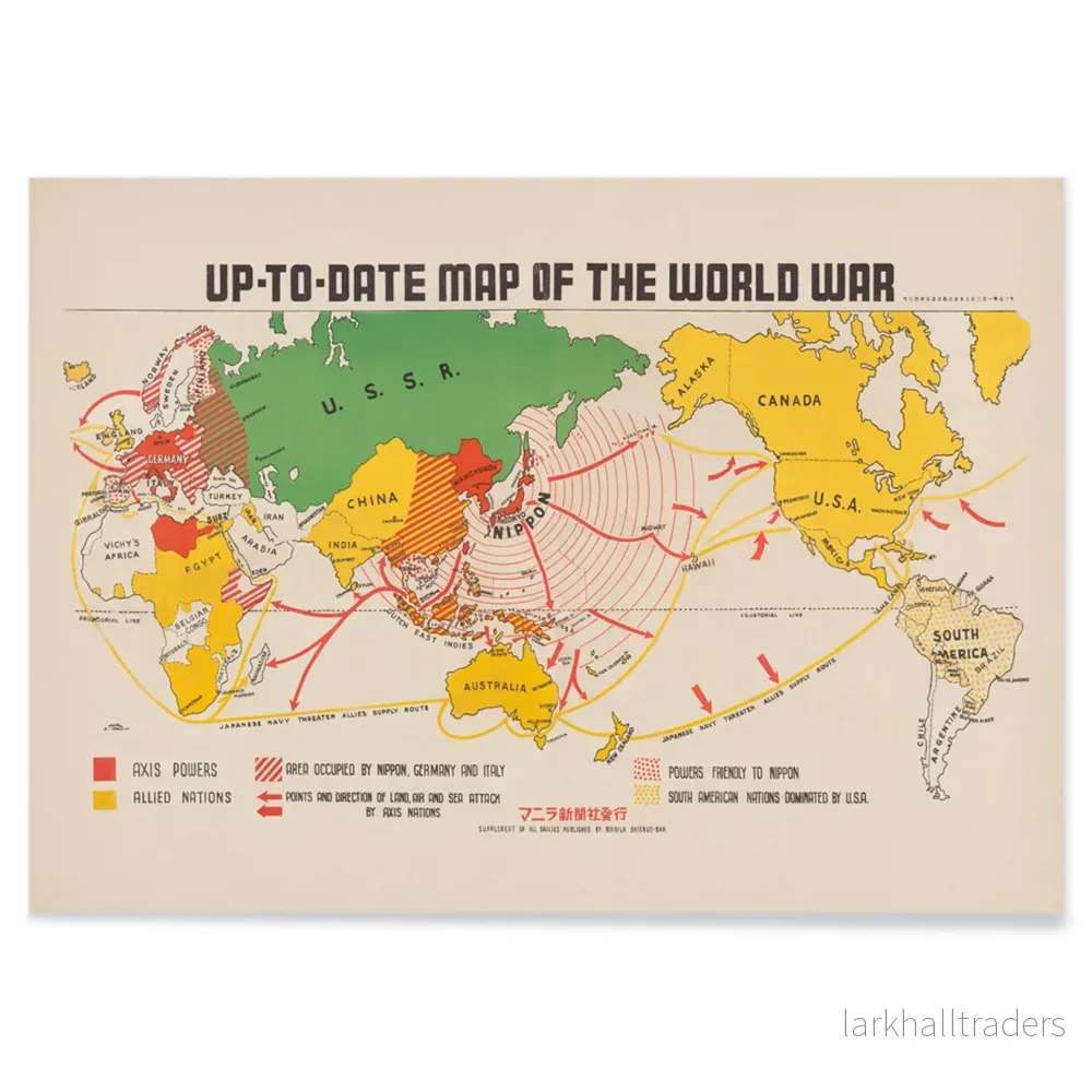 Uppdaterad världskrigskarta Poster - Bild 2
