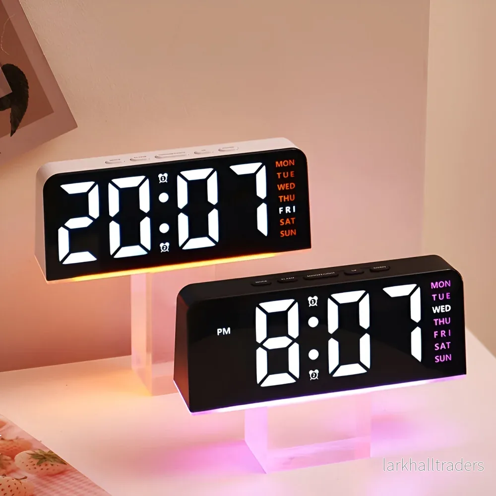 LumiRipple – Modern Tyst LED Väckarklocka i Oregelbunden Design LumiRipple – Modern Tyst LED Väckarklocka i Oregelbunden Design