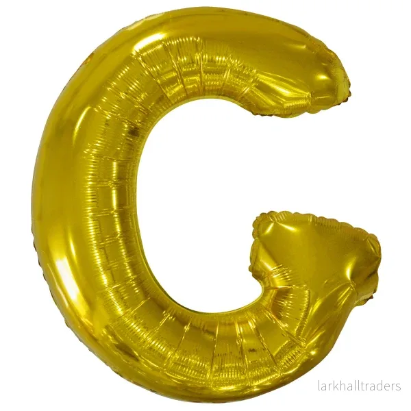 Folieballong, bokstav guld G 86 cm