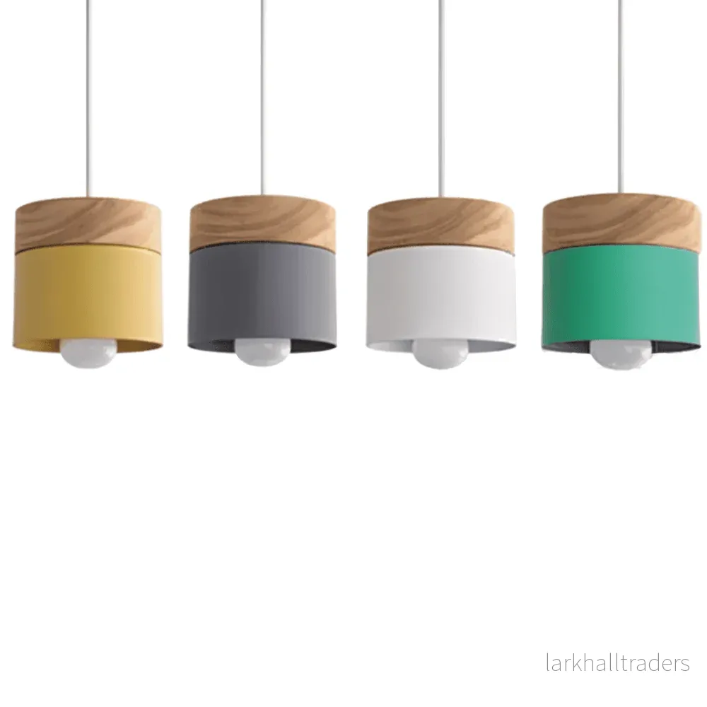 Cylinder Chic – Pendellampa i Metall och Varmt Trä Cylinder Chic – Pendellampa i Metall och Varmt Trä