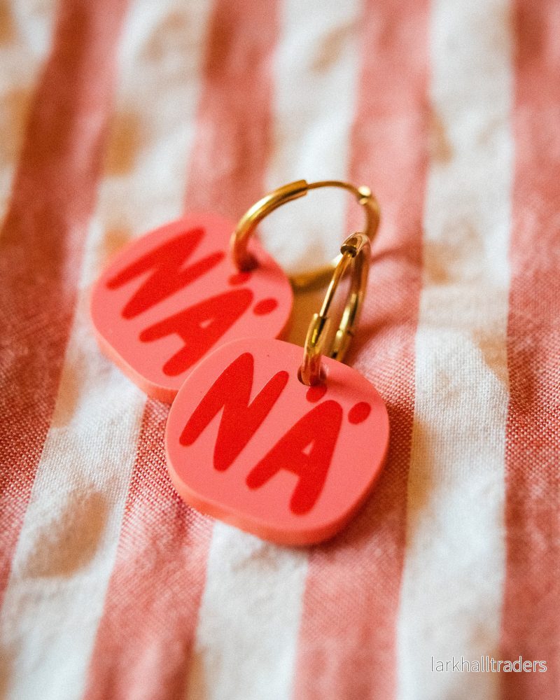 MINI-NÄ (pink) - Handgjorda Örhängen - Bild 3