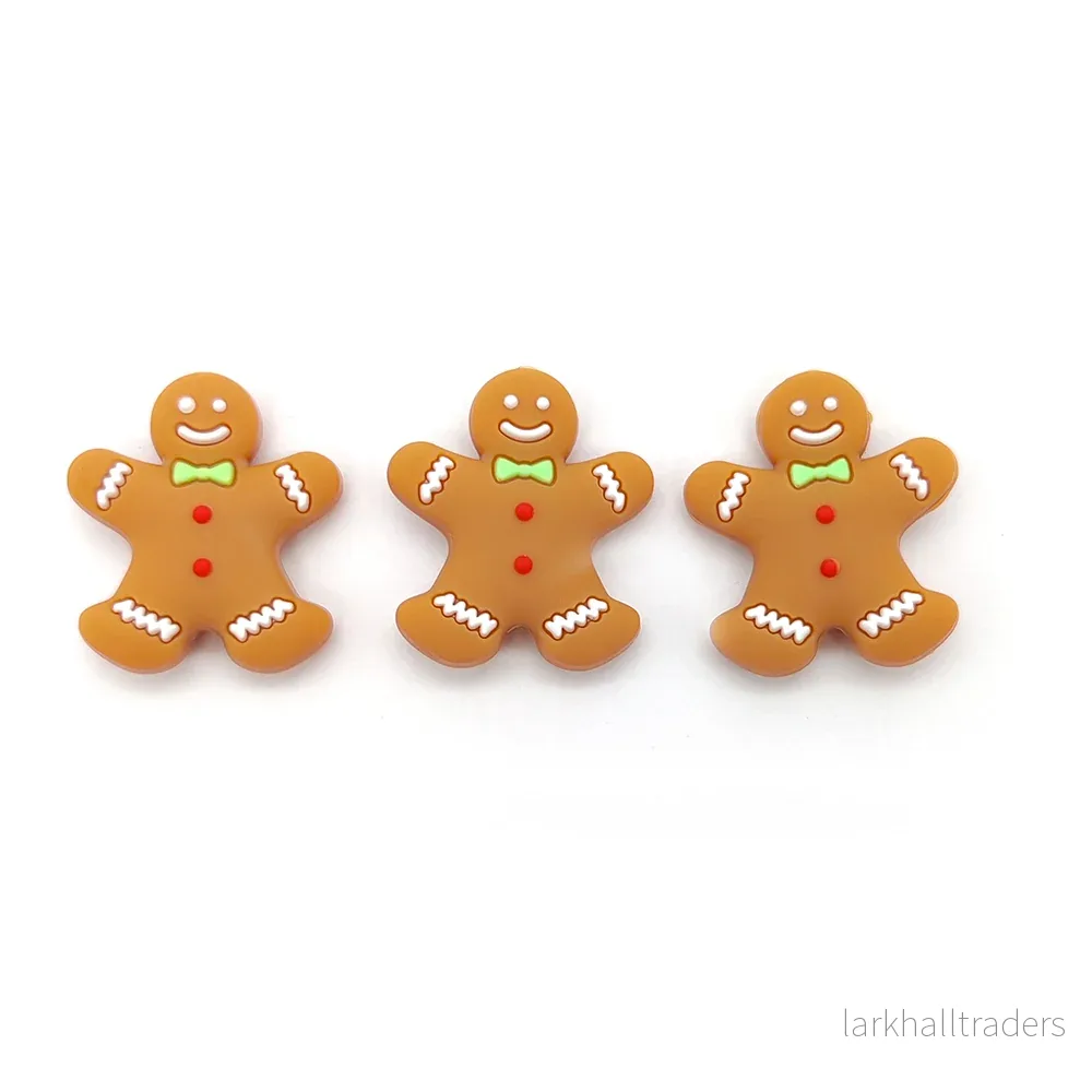 Motivpärla i silikon, pepparkaksgubbe