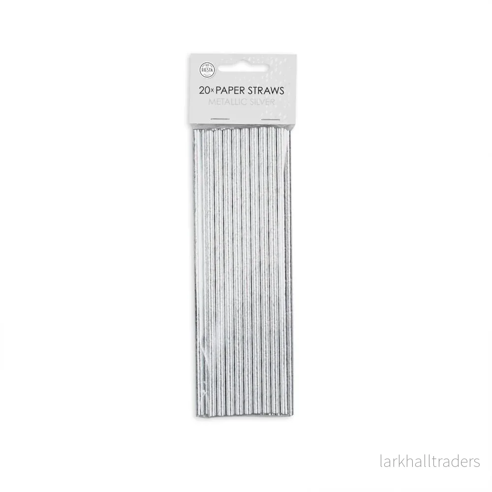 Papperssugrör, silver 20 st Papperssugrör, silver 20 st