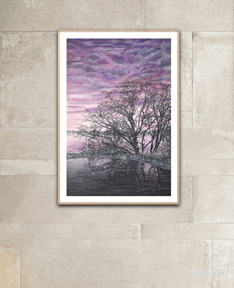 Landscape in purple (Landscape), Konstkvalitets Poster