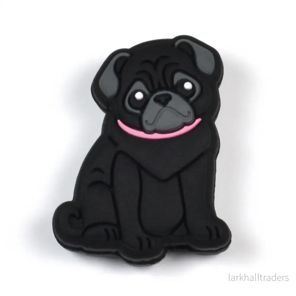 Motivpärla i silikon, mops - Bild 3