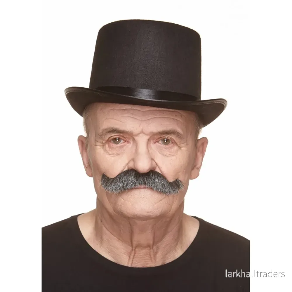 Mustasch, sheriff svart/vit - Bild 2