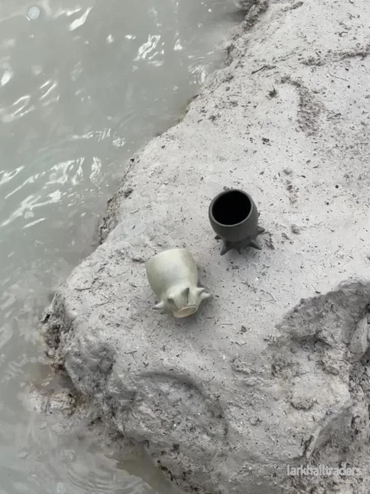 Mörkgrå kopp med piggar - Bild 2