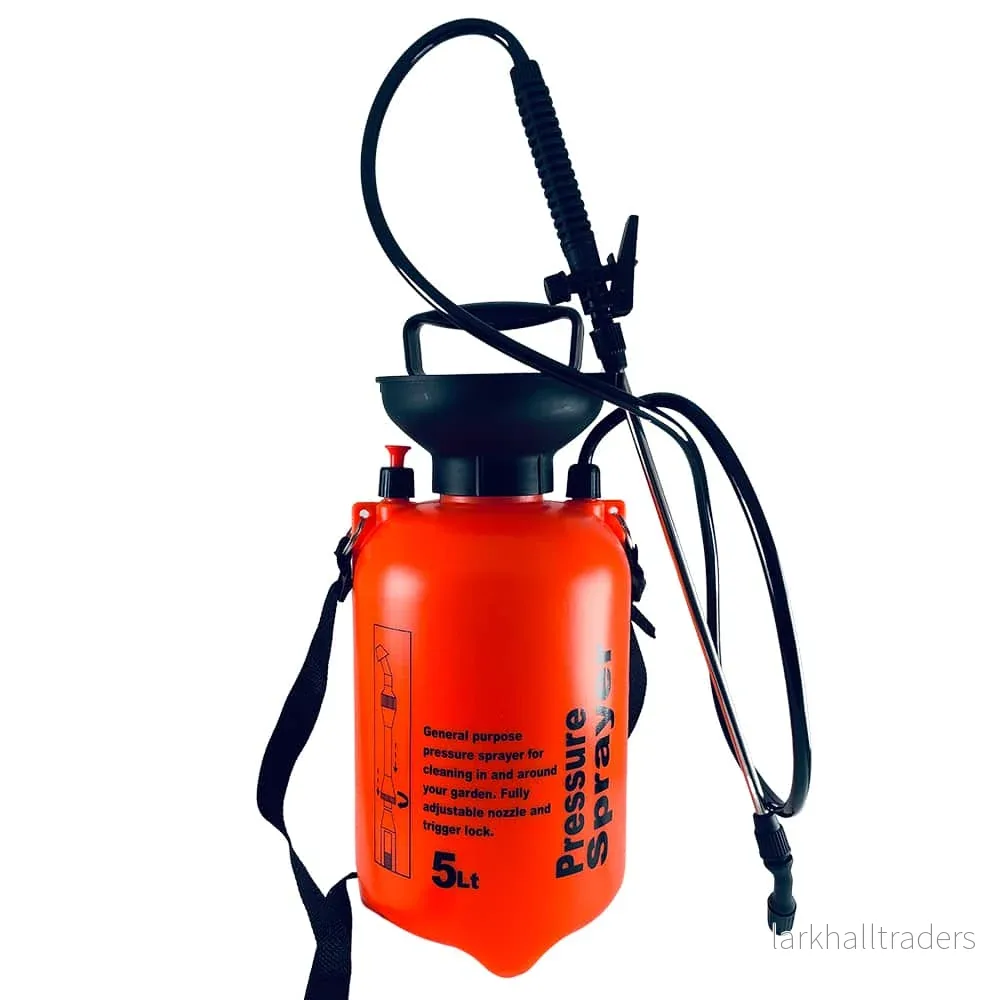 Tryckspruta 5 liter med pump - orange, vit och gul - - Bild 2