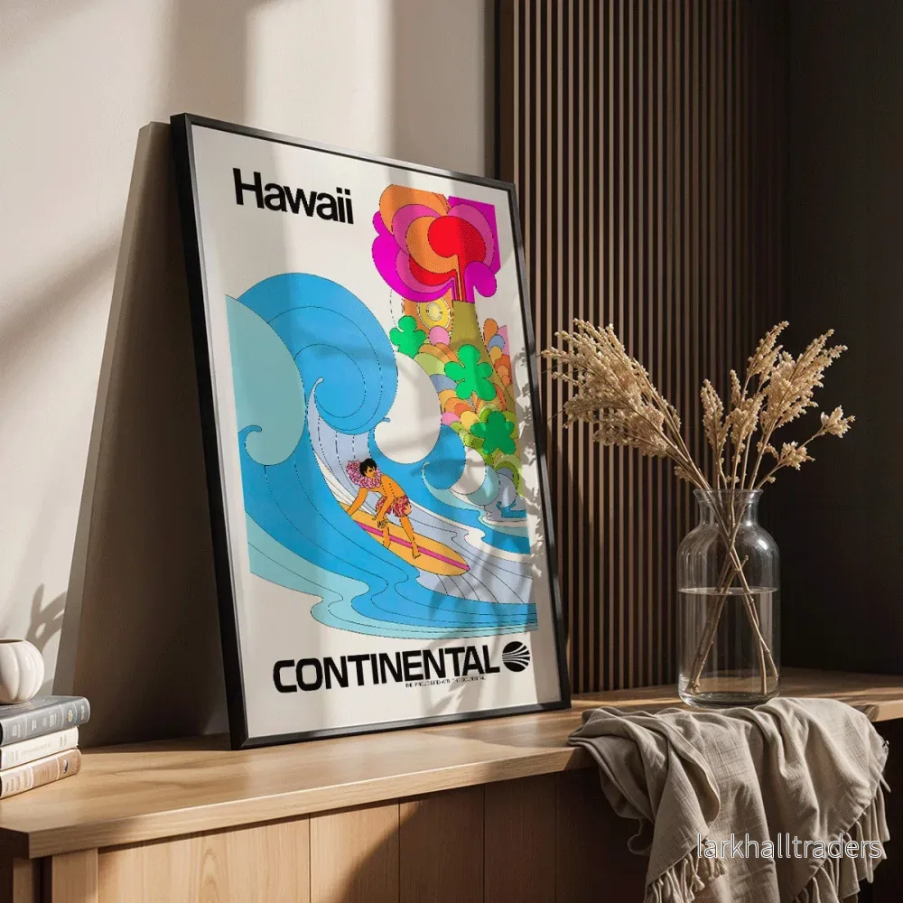 Continental Hawaii Airline Poster