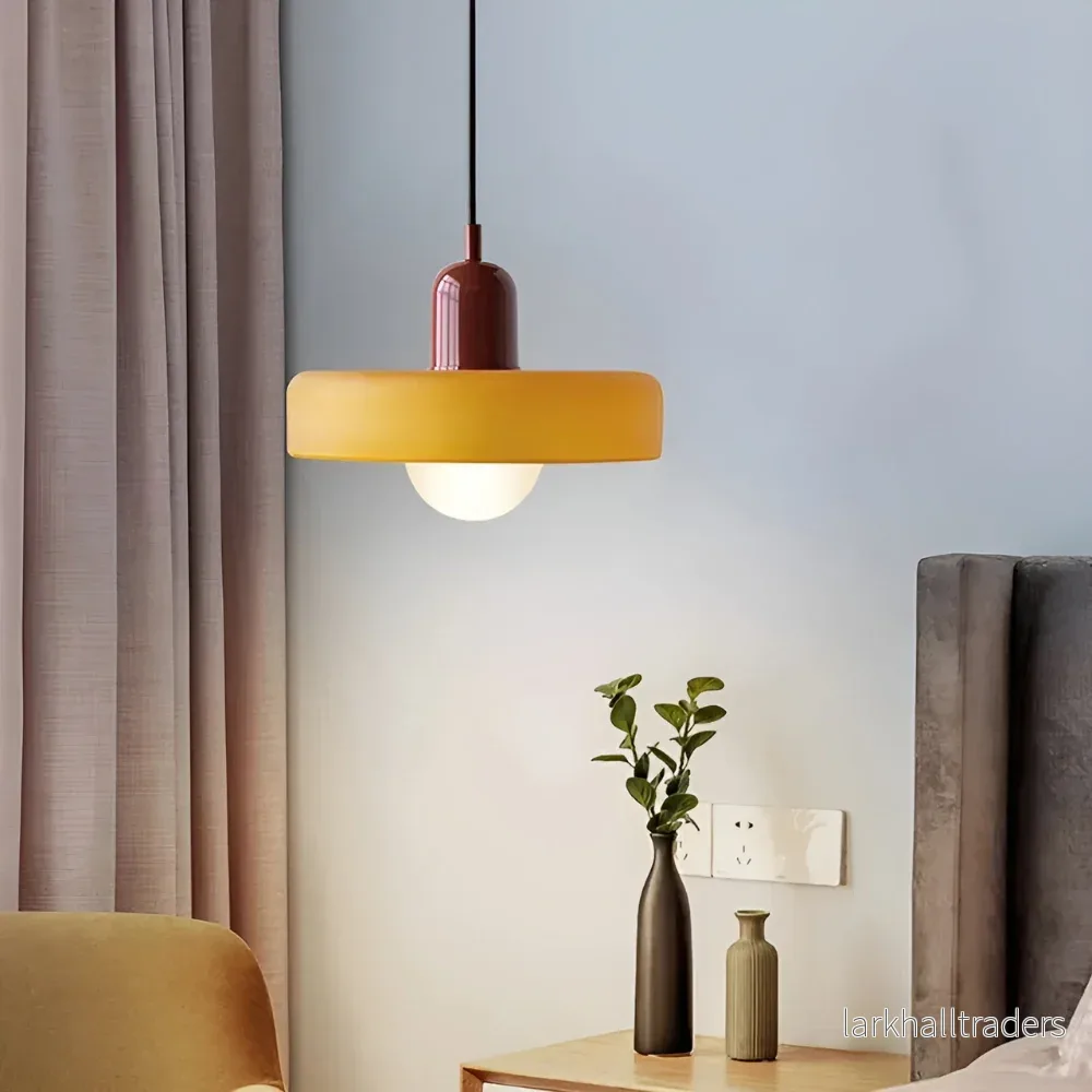 LustraGlow – Justerbar Färgglad Hängande Taklampa i Glas - Bild 3