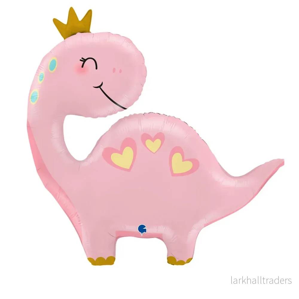 Folieballong, Pink Dino Shape 71 cm Folieballong, Pink Dino Shape 71 cm