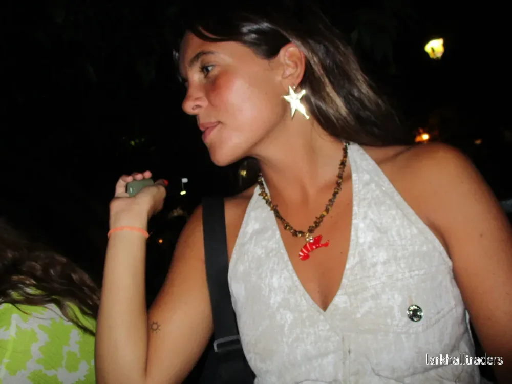 Hummer och Bruna Korallpärlor Halsband Hummer och Bruna Korallpärlor Halsband
