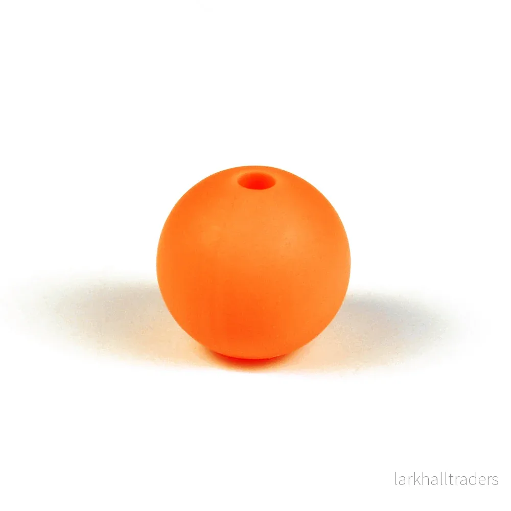 Silikonpärlor, orange, 12mm