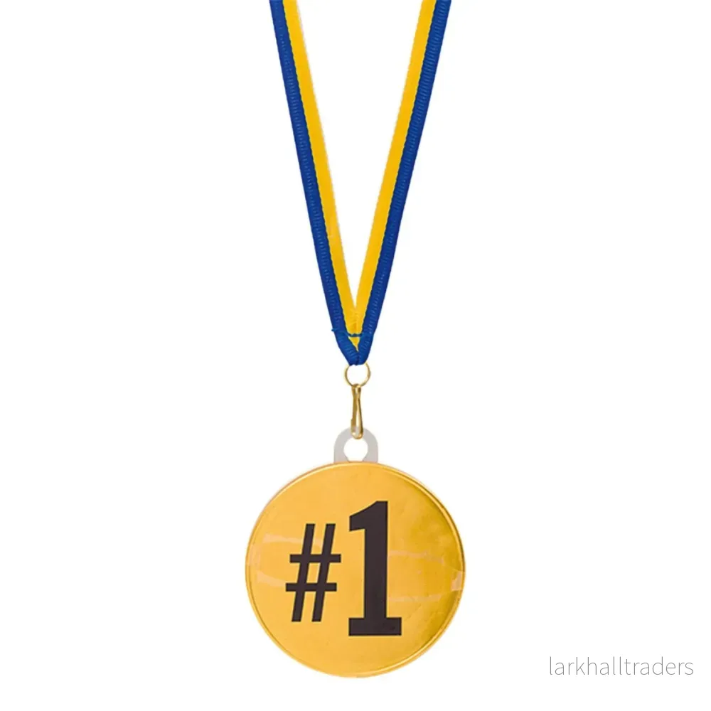 Chokladmedalj, blågult band ”#1” 23 g Chokladmedalj, blågult band ”#1” 23 g