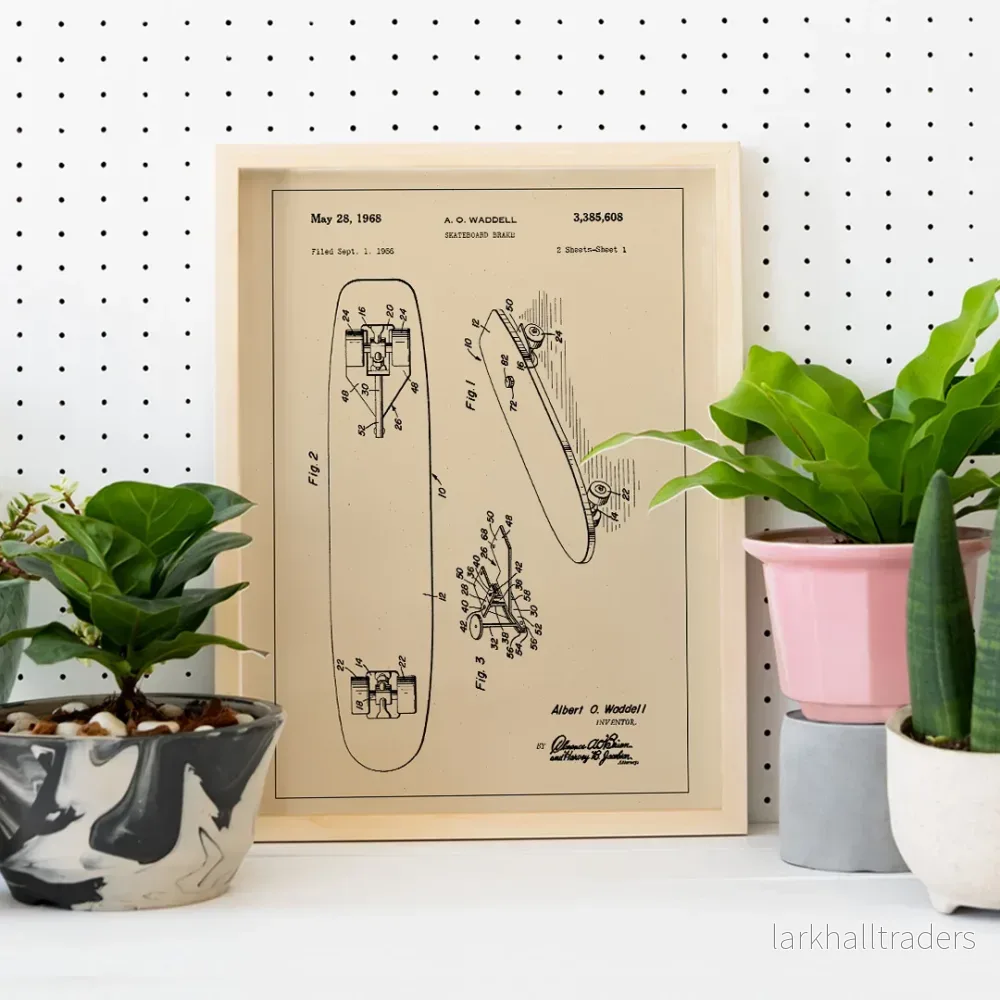 Skateboardbromspatent Poster