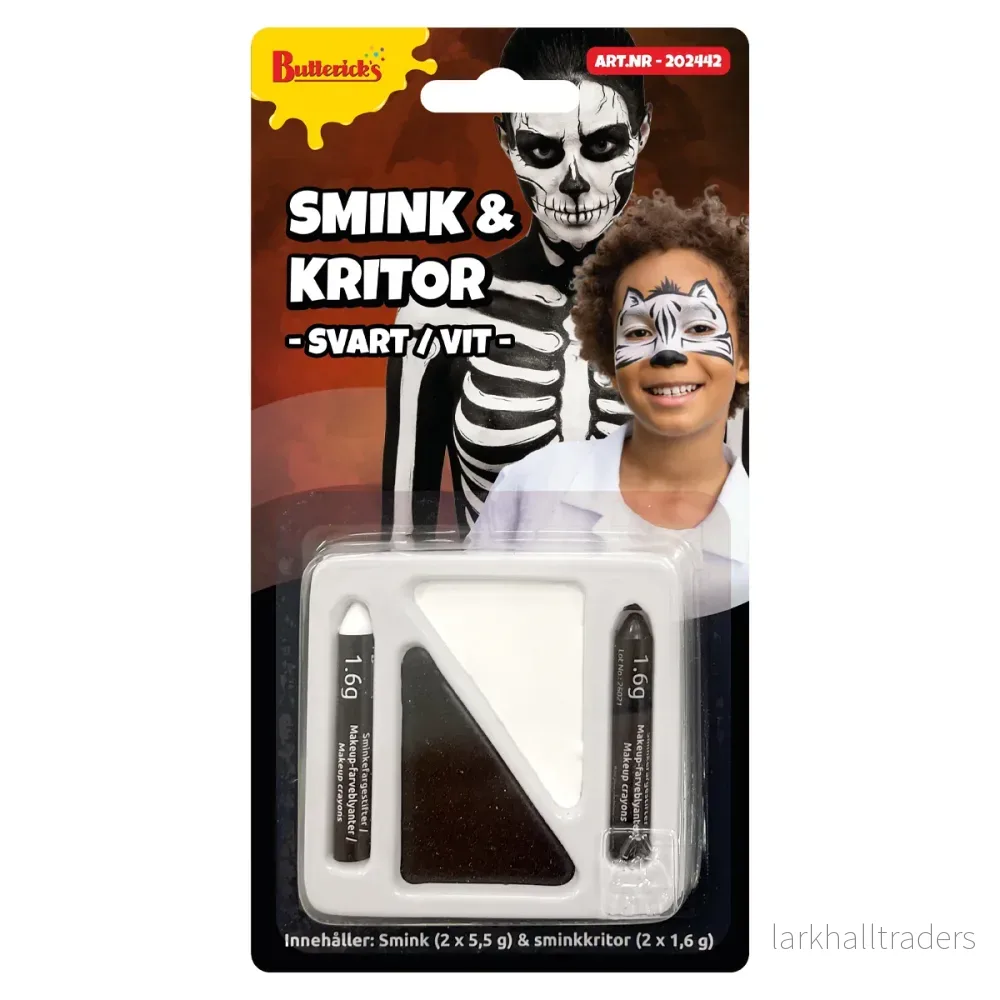 Smink, svart/vit Smink, svart/vit