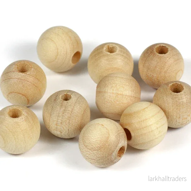Träpärlor, 15mm, obehandlade, 20st Träpärlor, 15mm, obehandlade, 20st