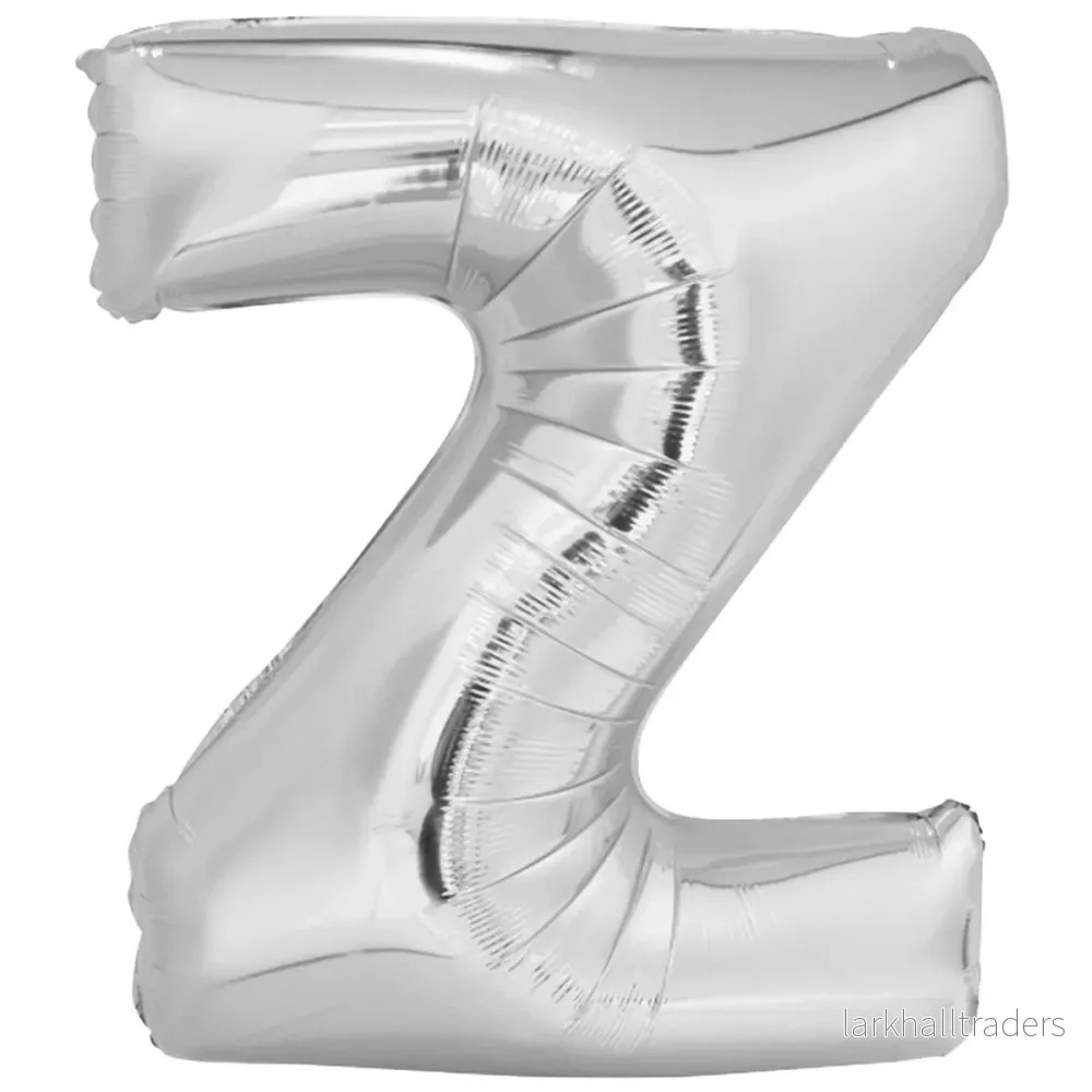 Folieballong, bokstav silver Z 86 cm