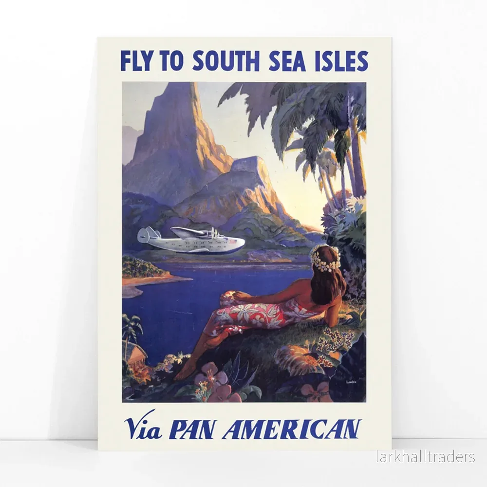 Flyg till sydhavets öar via Pan American Poster - Bild 3