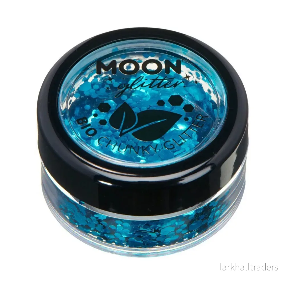 Moon Glitter Bio Chunky Glitter, blue 3 g