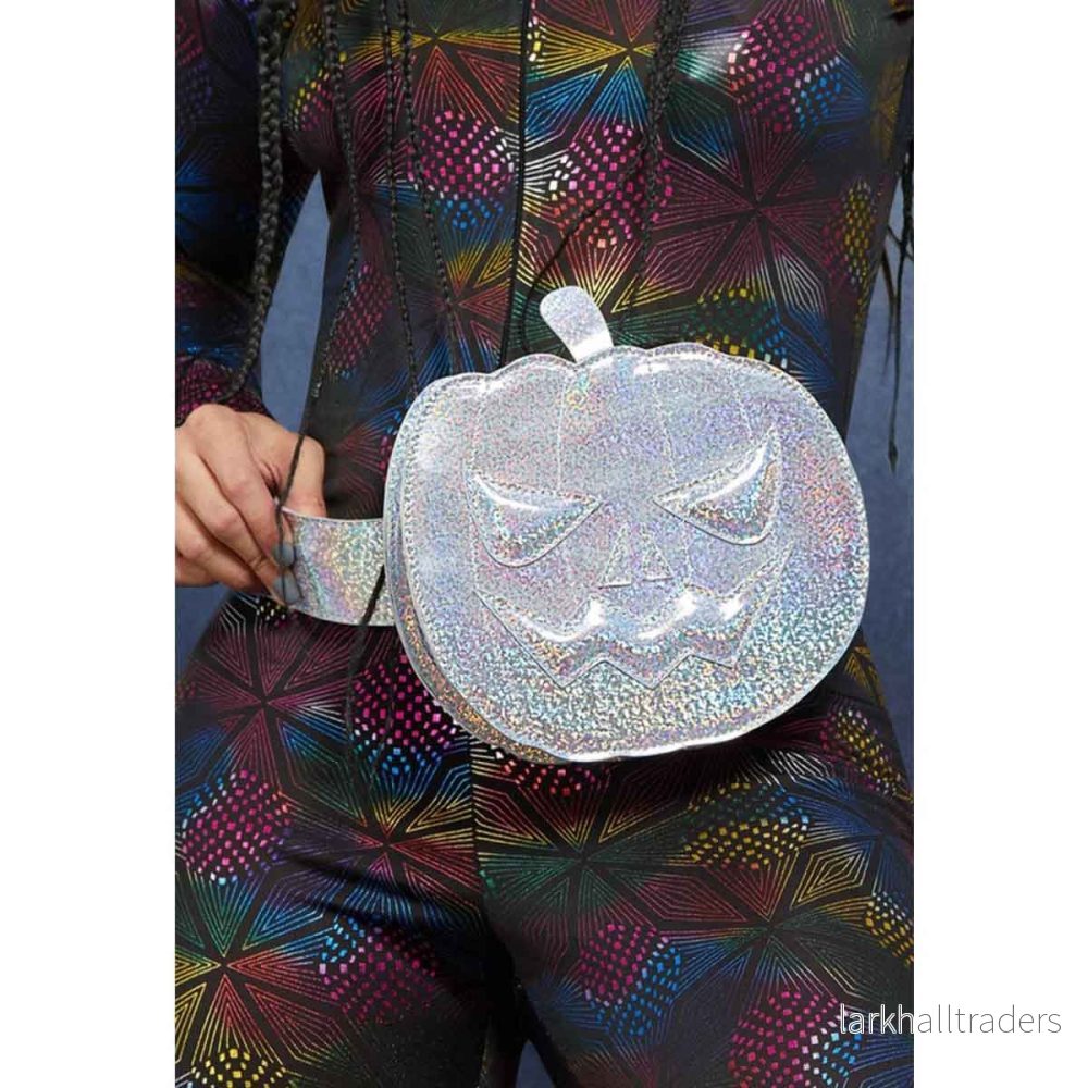 Midjeväska, Fever holographic pumpkin bum bag silver Midjeväska, Fever holographic pumpkin bum bag silver