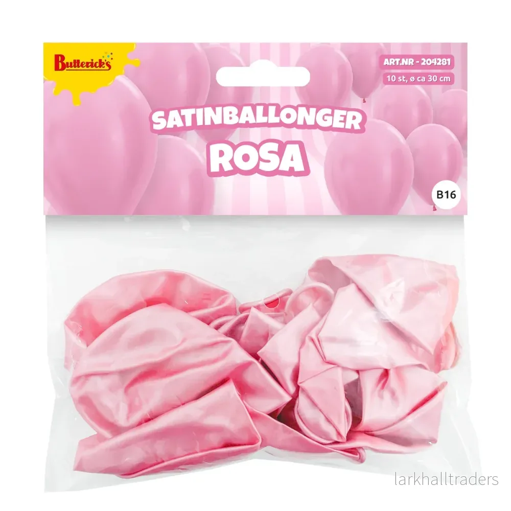 Ballonger, satin rosa 10 st - Bild 2