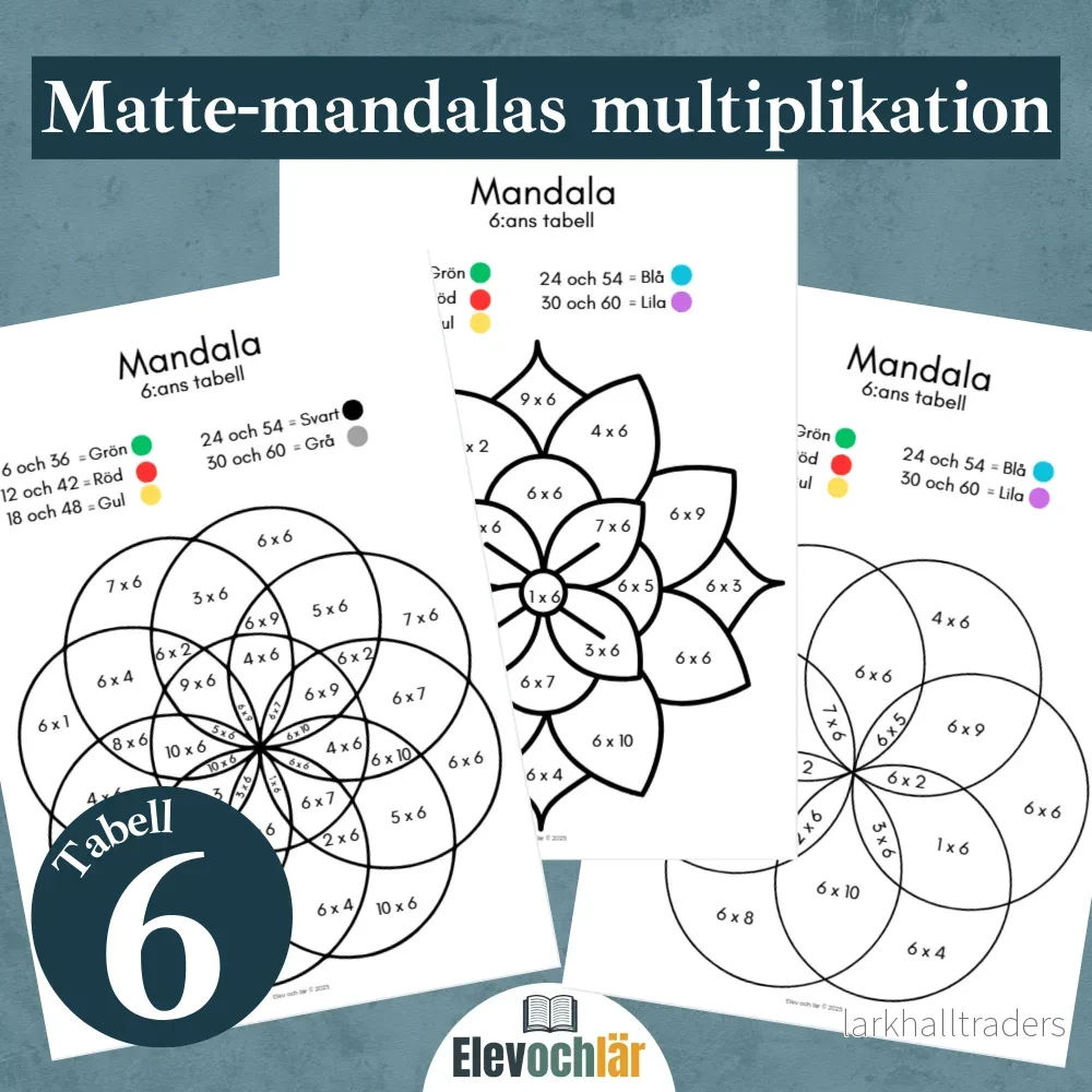Matte-mandalas 6:ans multiplikationstabell - Bild 2