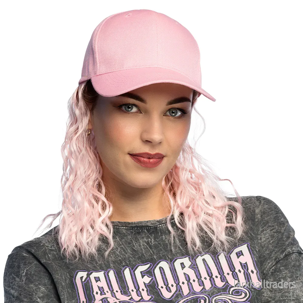Keps med hår, rosa Keps med hår, rosa