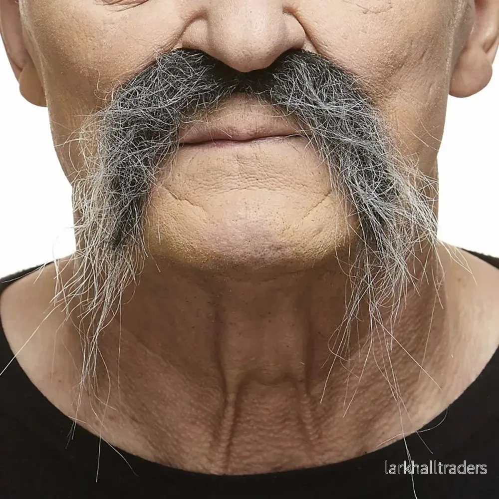 Mustasch, biker svart/vit Mustasch, biker svart/vit