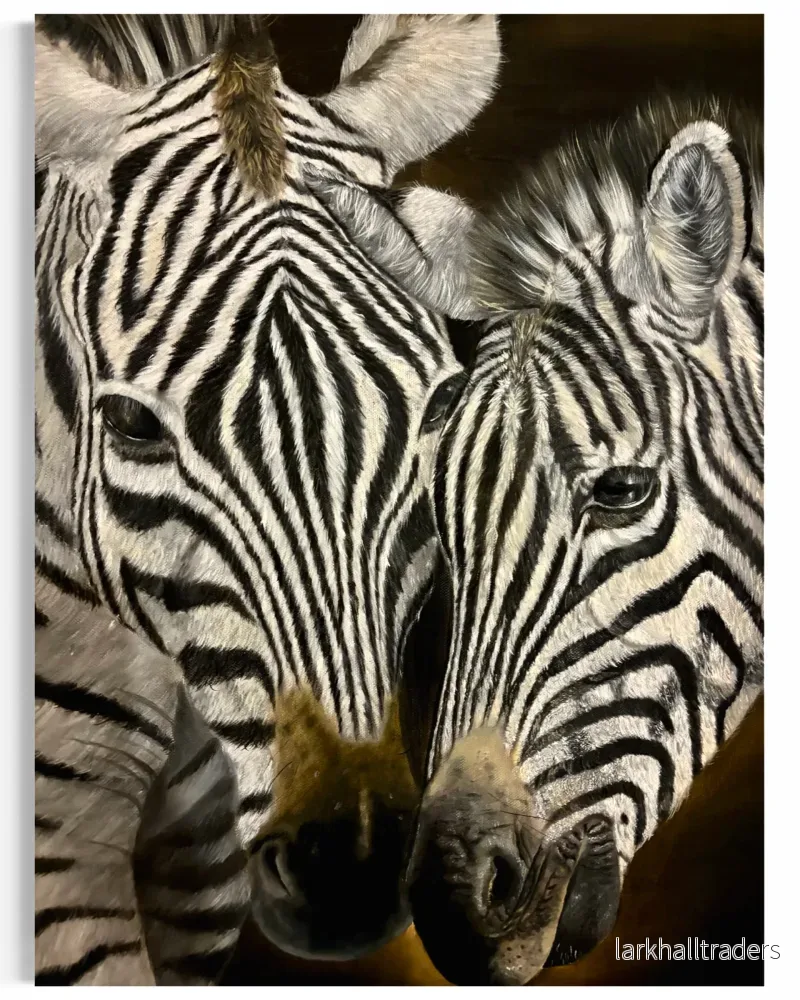 Intimacy in stripes, Original oljemålning - Bild 3