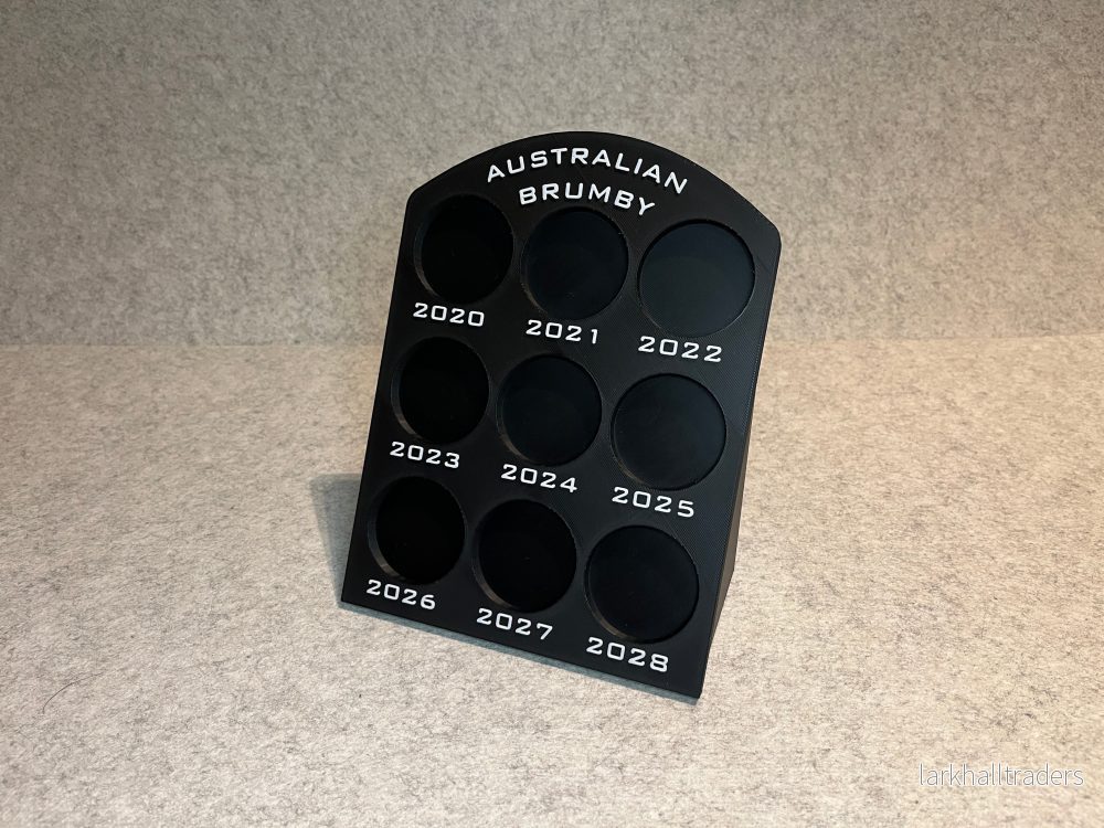 Displayställ för 9x 1 oz silvermynt – Australian Brumby Displayställ för 9x 1 oz silvermynt – Australian Brumby
