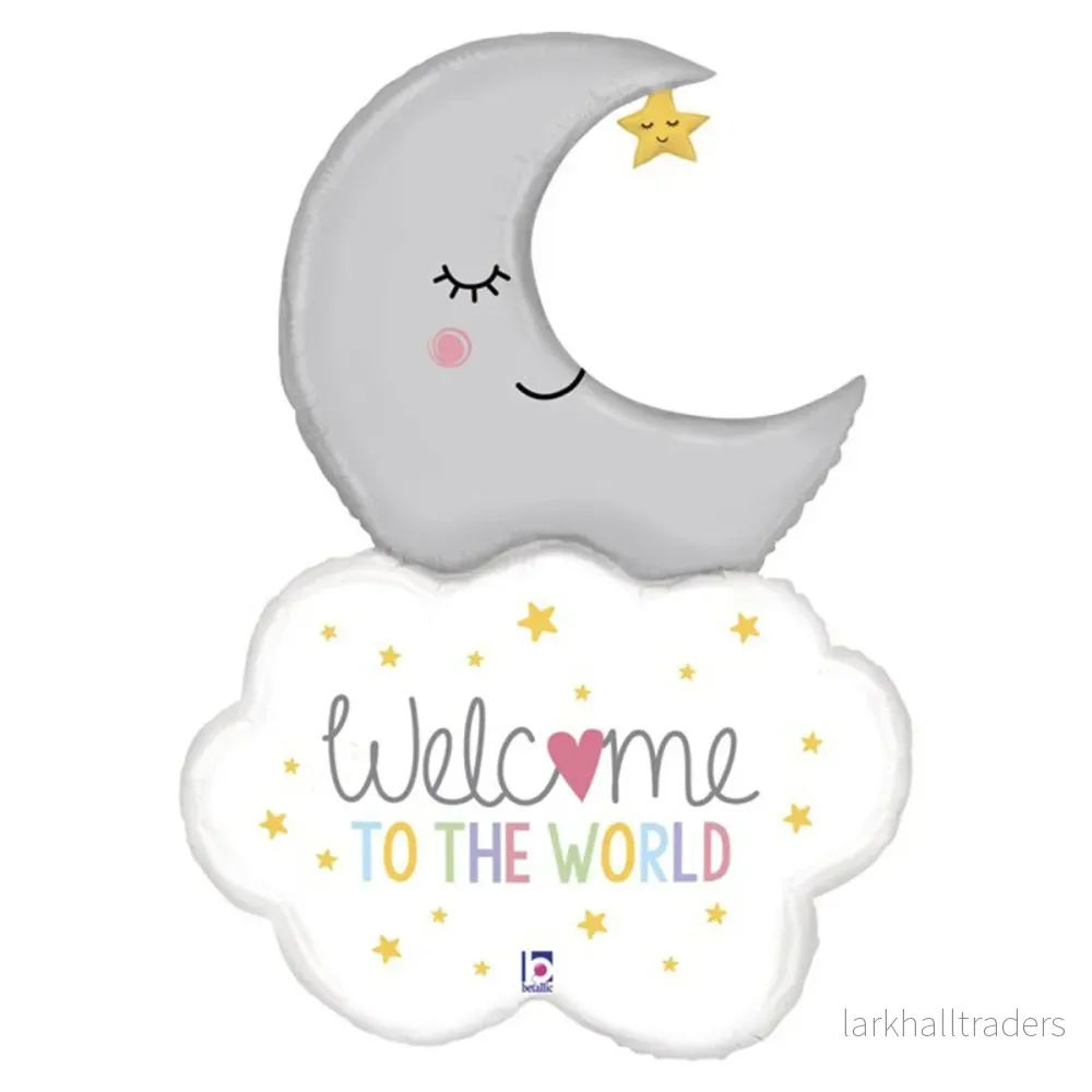 Folieballong, welcome to the world 107 cm Folieballong, welcome to the world 107 cm