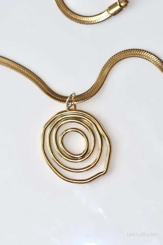 ZINNIA - Guld Swirl Halsband - Bild 3