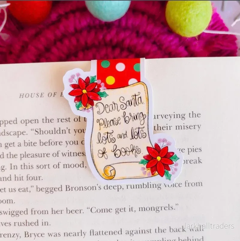 Magnetiskt bokmärke – Dear Santa Please Bring Books