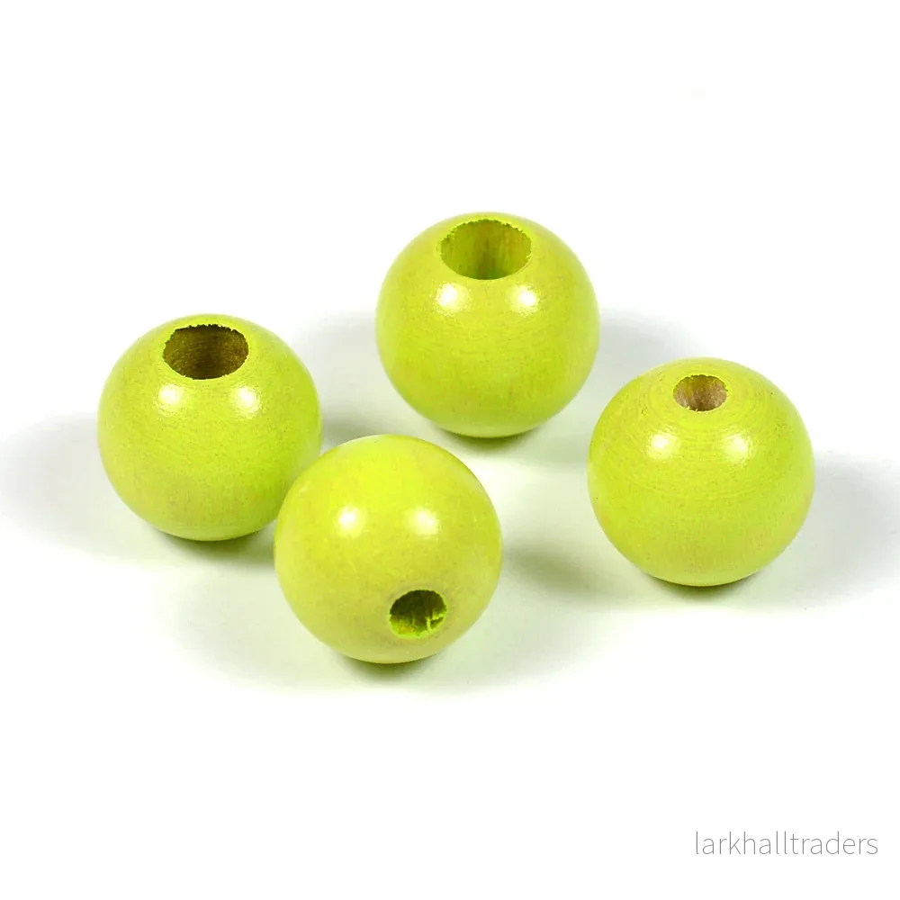 Säkerhetspärlor, 12mm, lime, 6st
