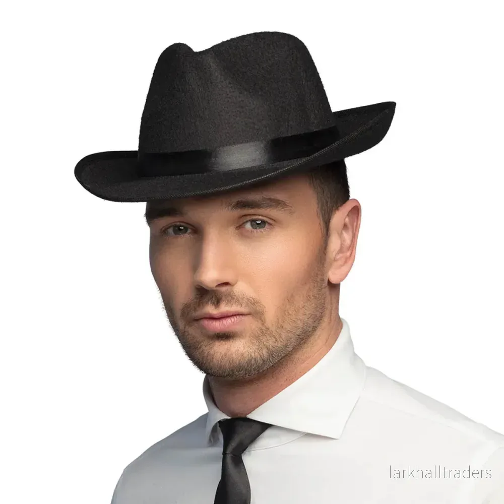 Gangsterhatt, svart - Bild 2