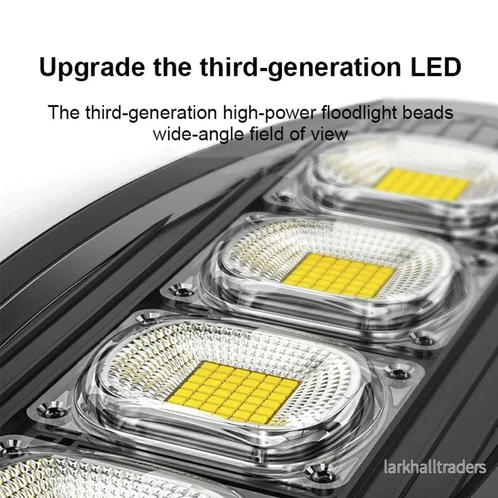 LED Gatubelysning 60W - 168LED med PIR (infraröd rörelsesensor) inkl. fjärrkontroll - solcellsdrivet ljus - - Bild 2