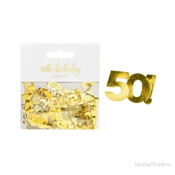 Bordskonfetti, nummer 50 15 g Bordskonfetti, nummer 50 15 g