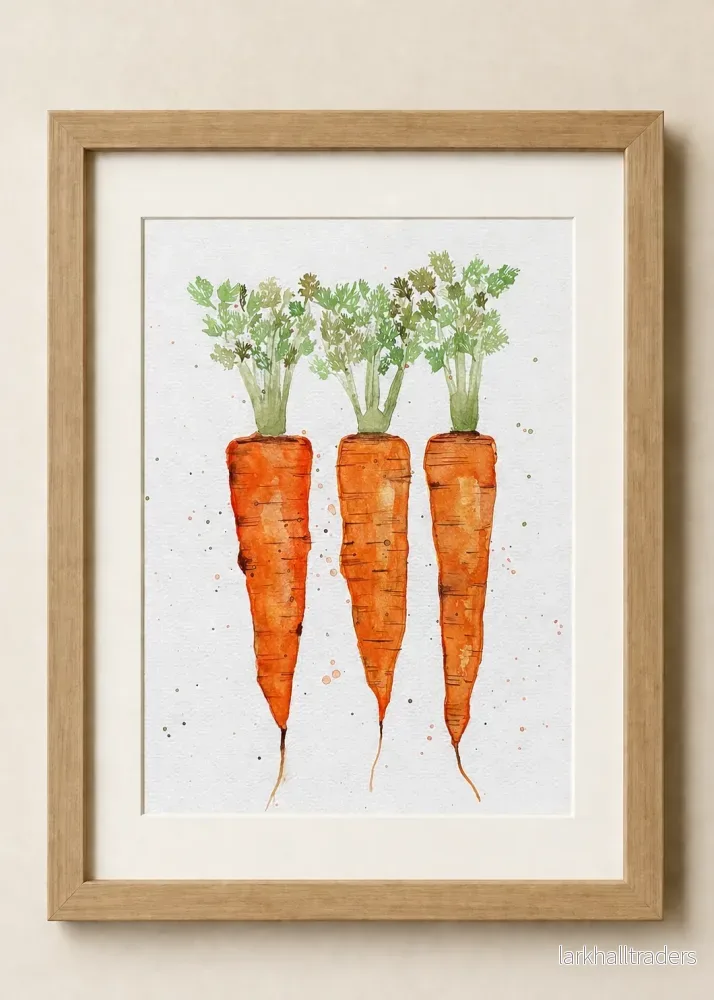 Carrot Akvarellmålning Original - Bild 2