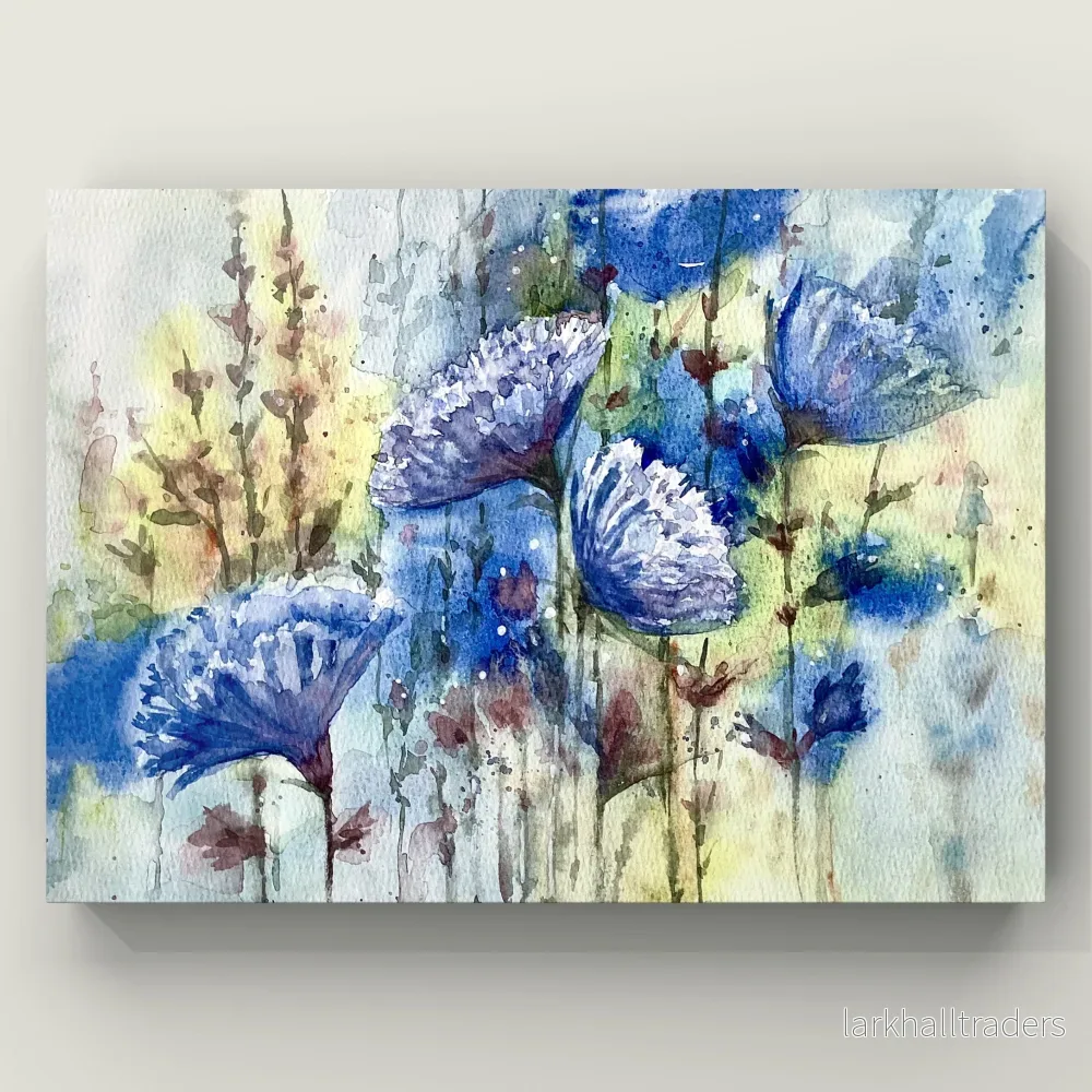 Ny Original akvarellmålning ”Blue sage summer” - Bild 2
