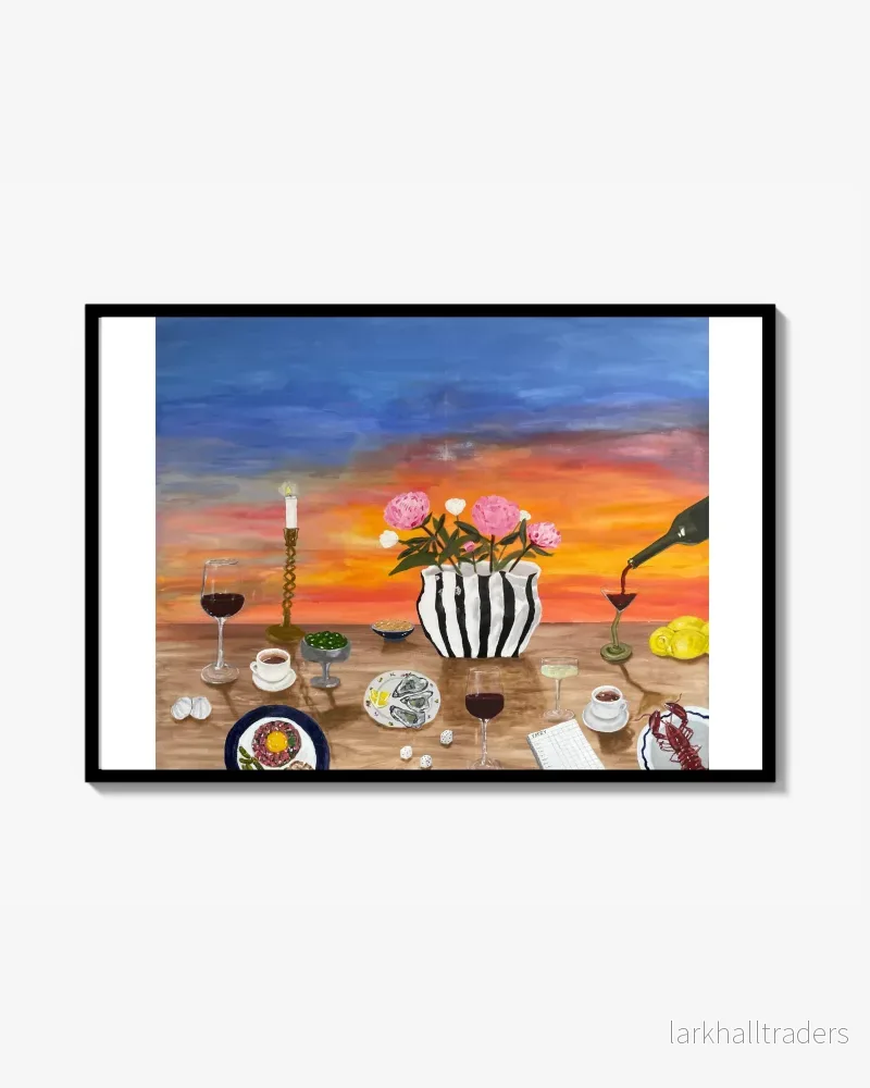 Sunset on the menu Poster Sunset on the menu Poster