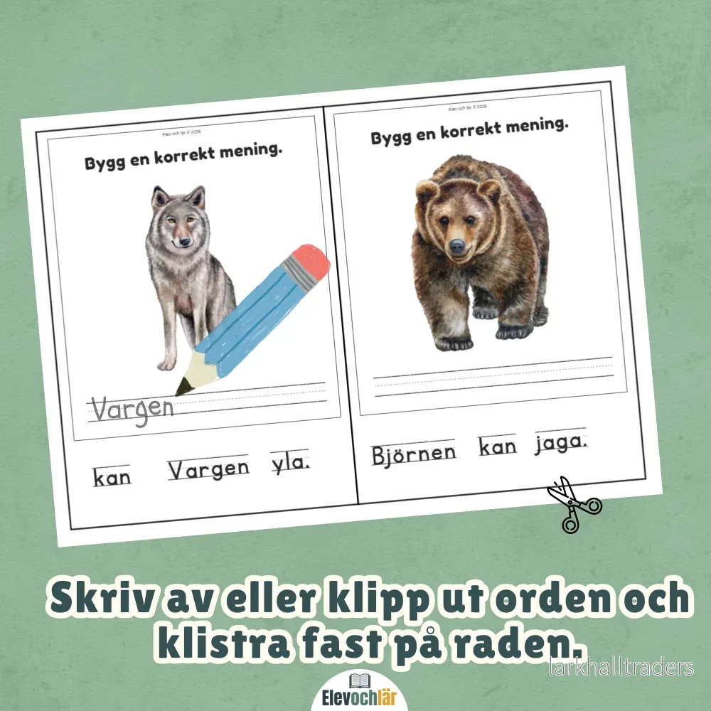 Bygg meningar - Vilda djur - Bild 2