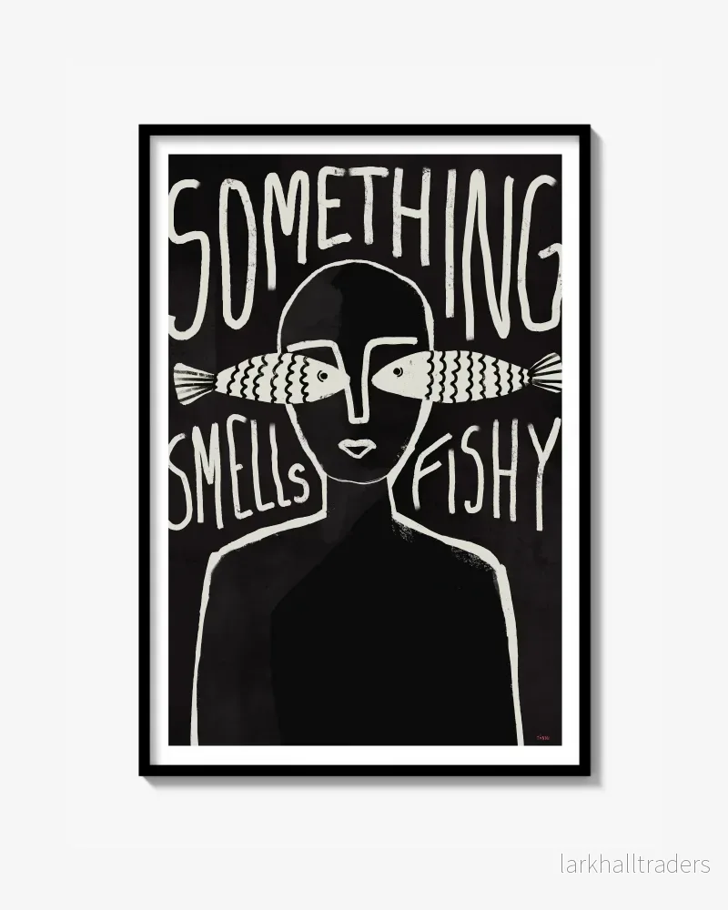 Something smells fishy (svart) Poster