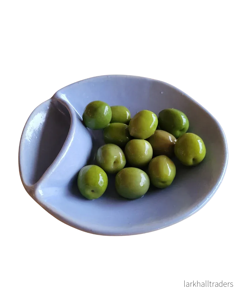 Handgjord olive bowl - ljusblå