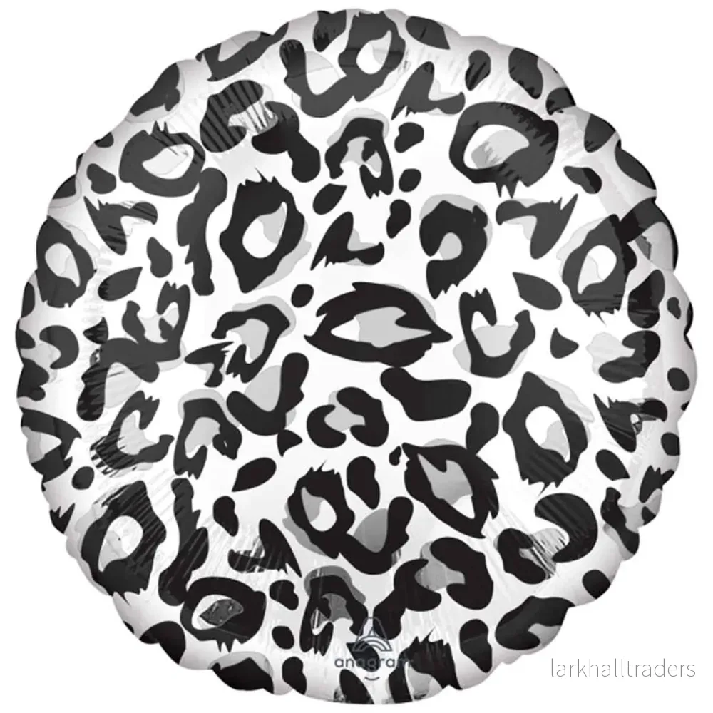 Folieballong, snöleopardmönster 43 cm