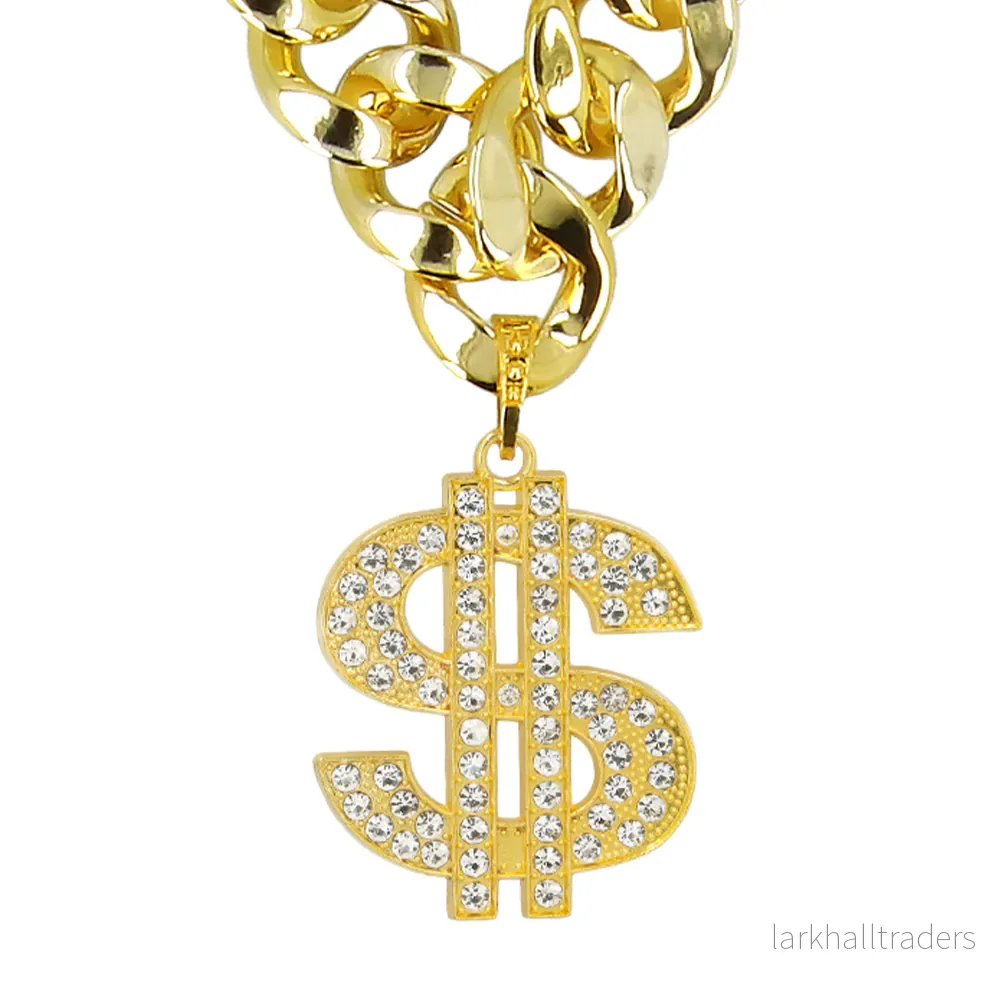 Guldkedja med dollartecken - Bild 3