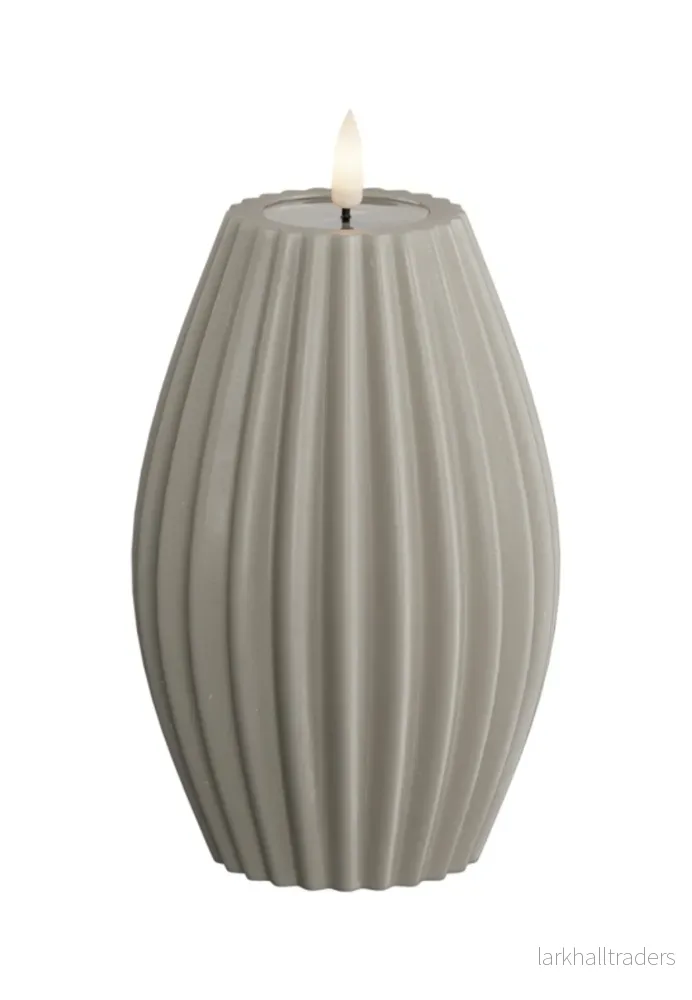 Blockljus LED Räfflat Stripe 10×15 cm Blockljus LED Räfflat Stripe 10×15 cm