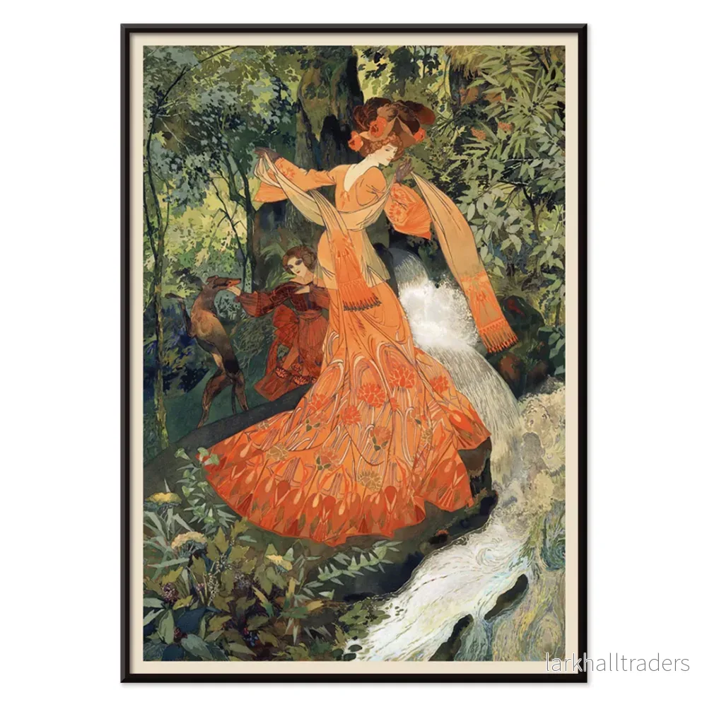 Elegant vid en källa Poster - Bild 2